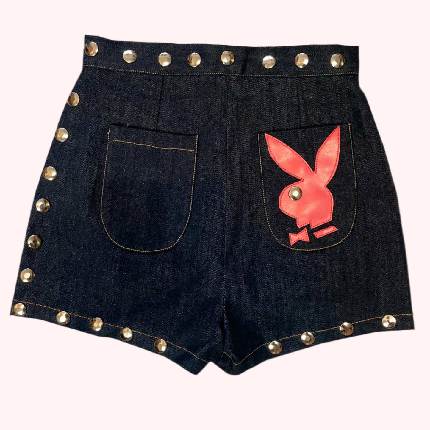 HOTTIES Denim Playboy Hotpants with studs