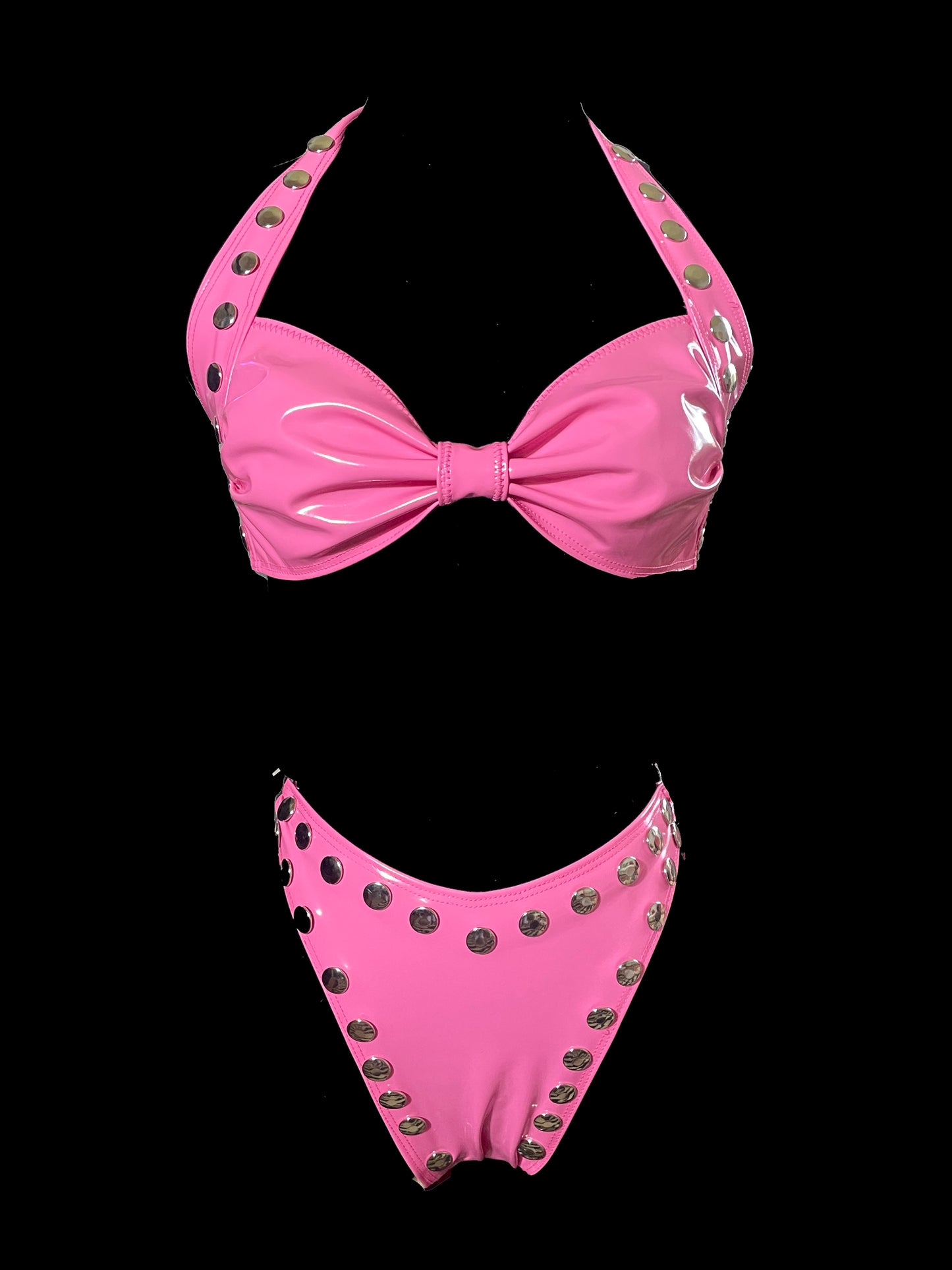 80s Azalea Vinyl PVC set with metal accents
