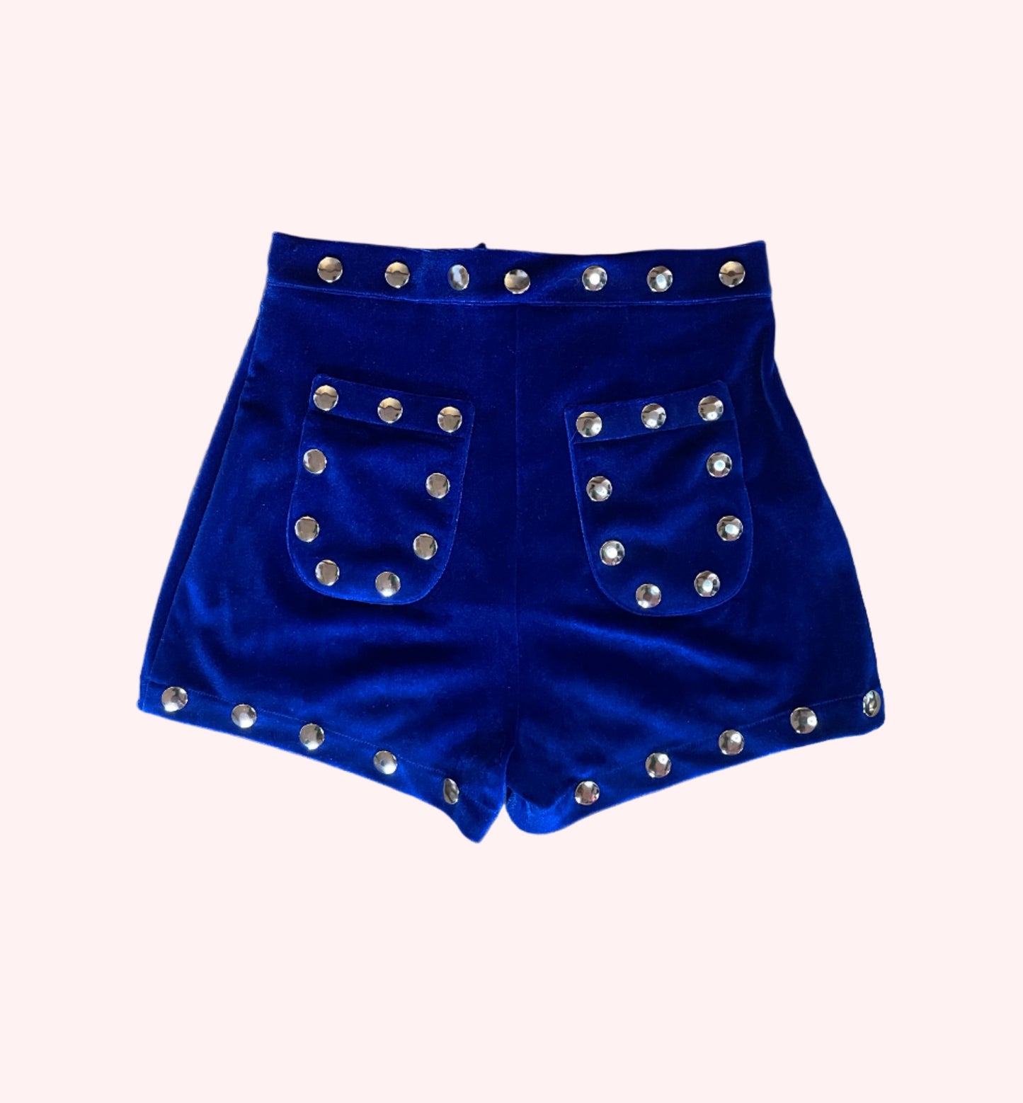 Blue shortts with silver studs back side