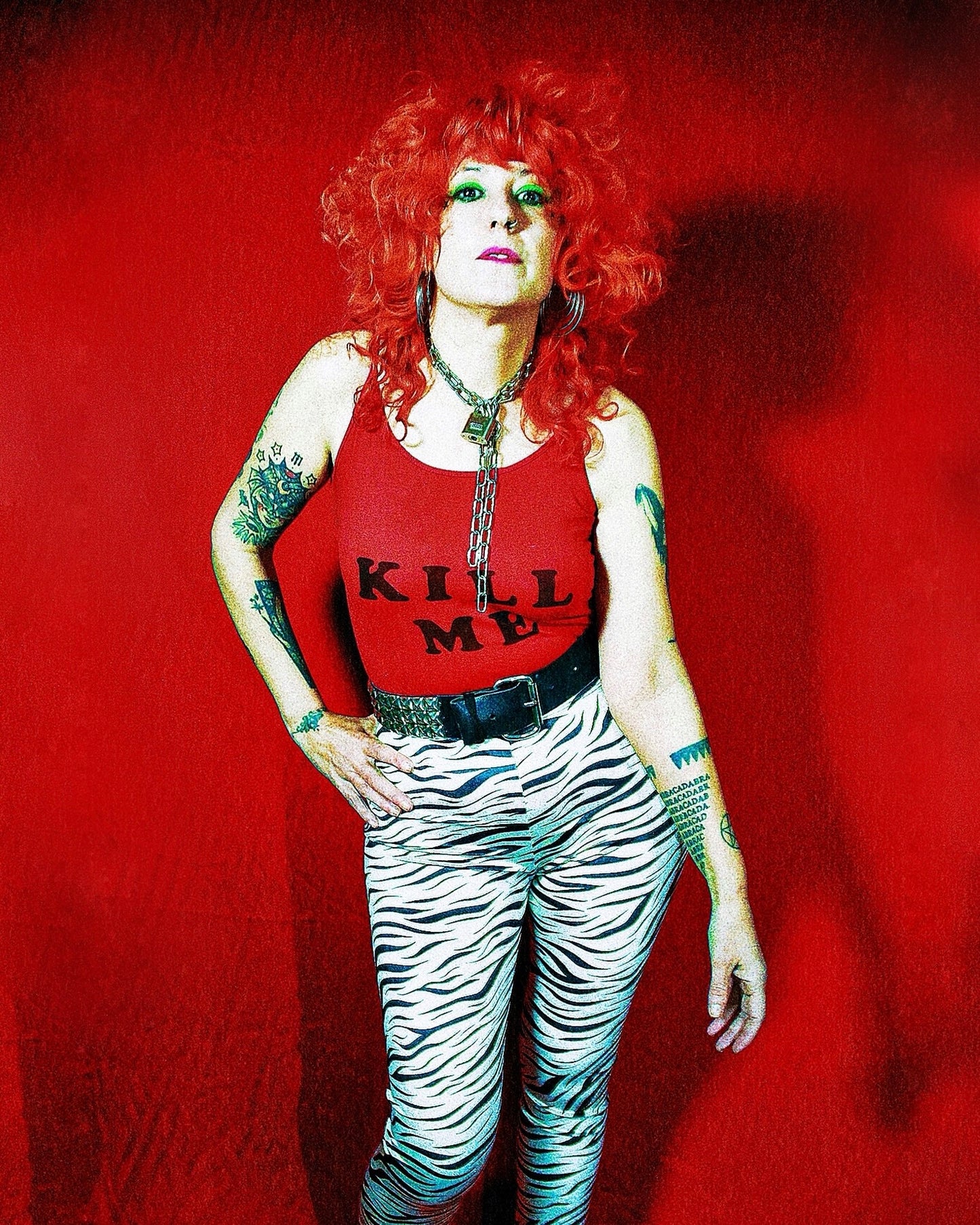 High Waist Velvet Tiger Leggings