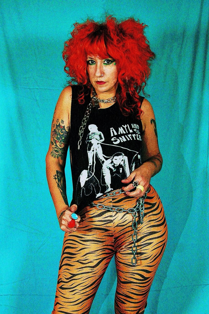 High Waist Velvet Tiger Leggings