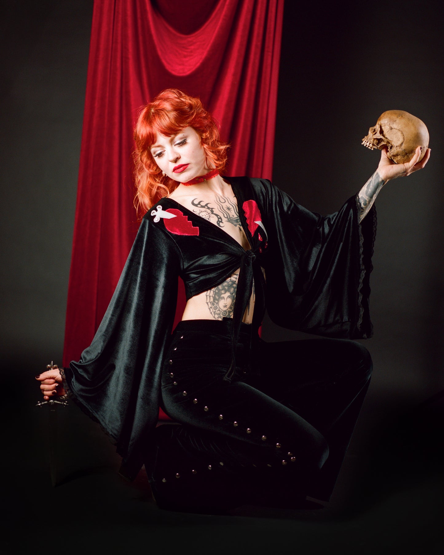 Amelia top with angel sleeves