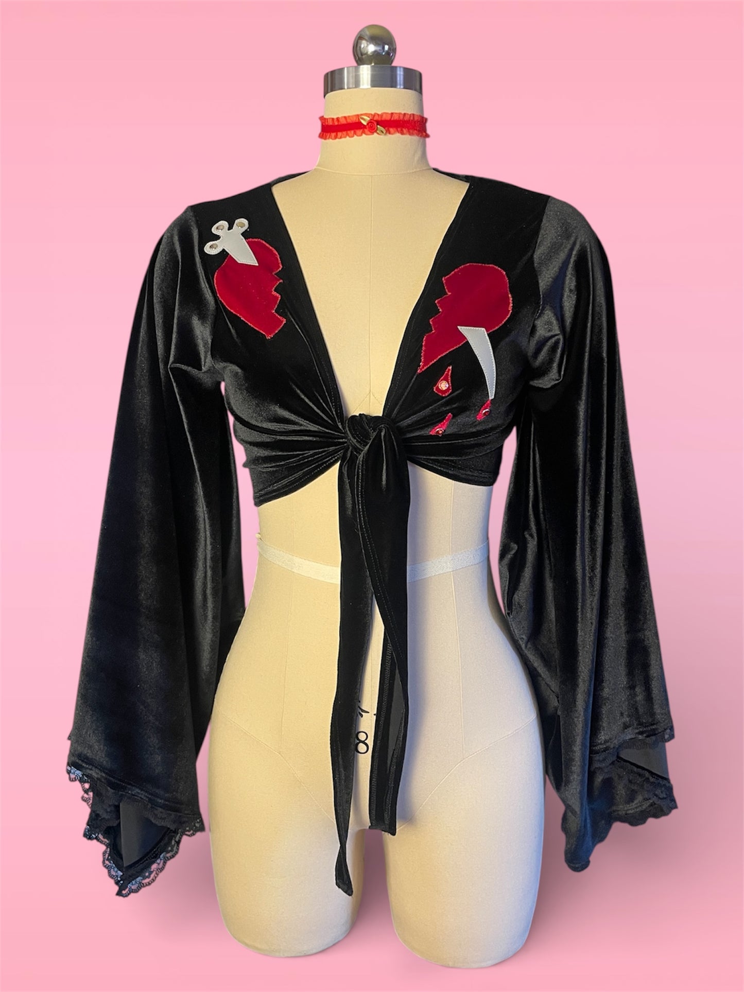 Amelia top with angel sleeves