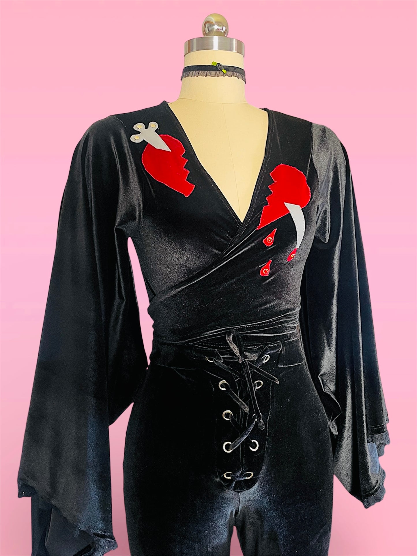 Amelia top with angel sleeves