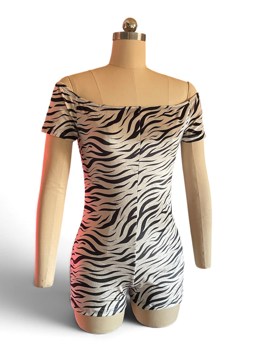 Sleazy zebra romper