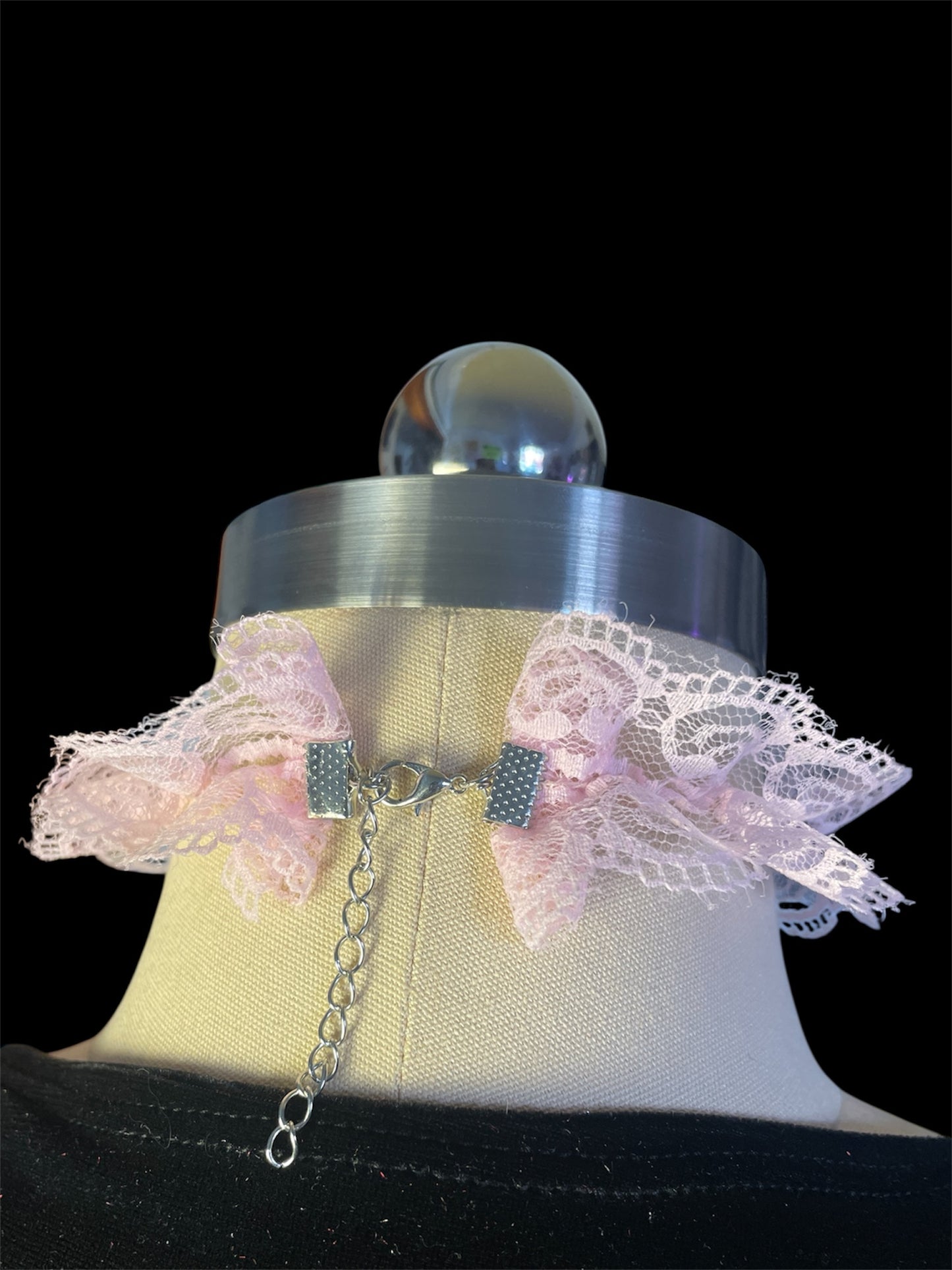 Ruffle Choker with Rose Detail