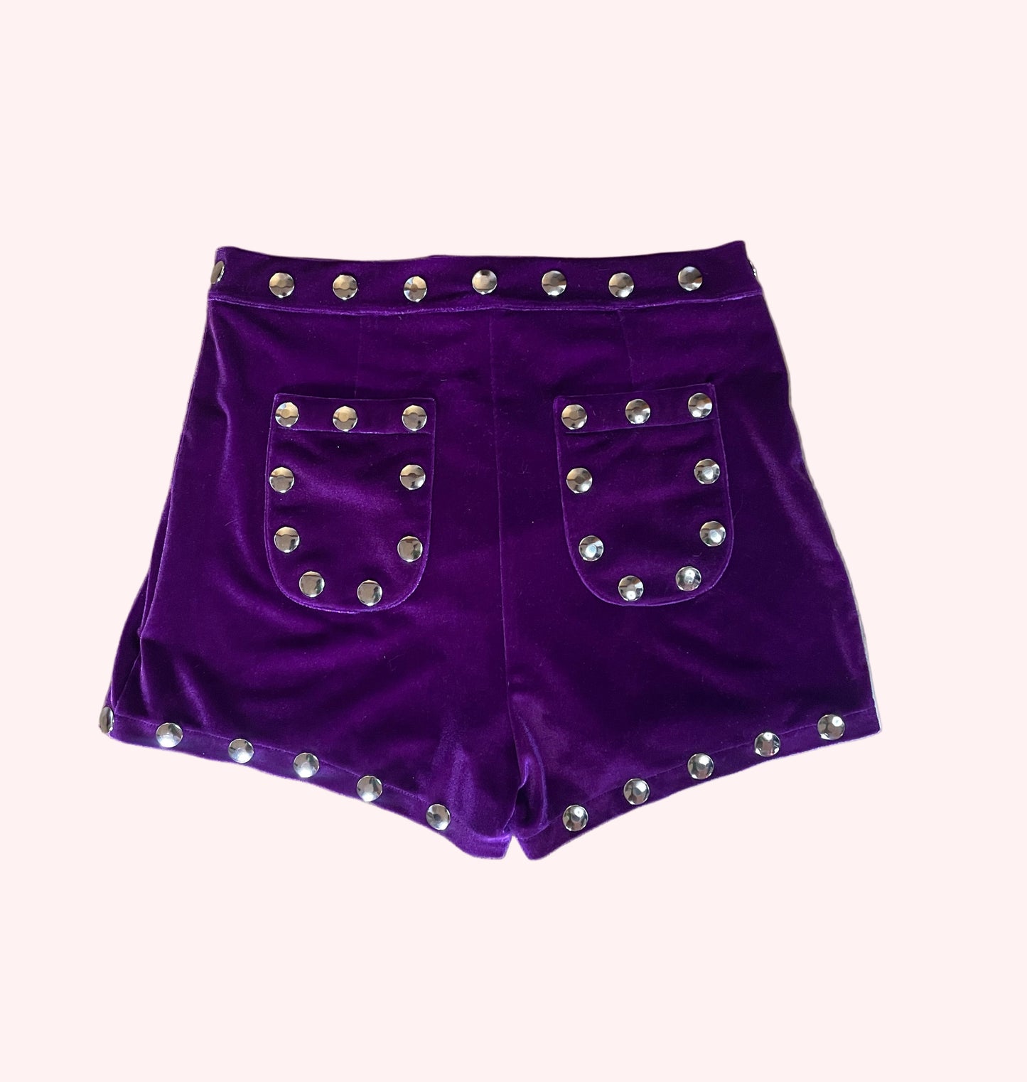 Purple shorts with silver studs 