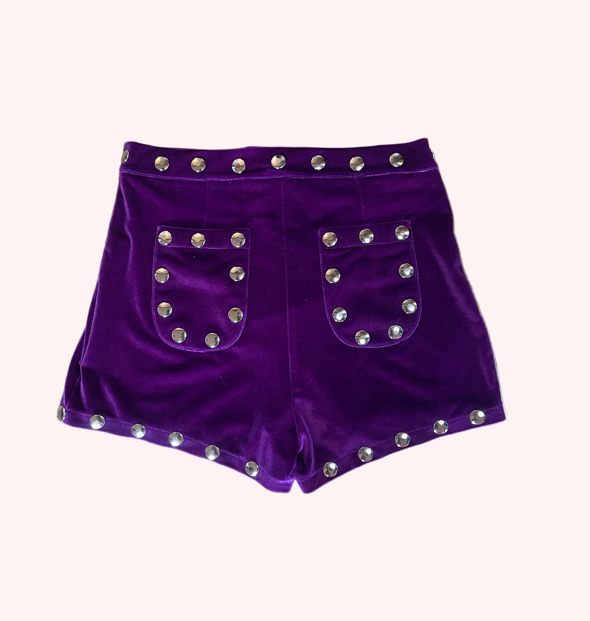 Purple shorts with silver studs 